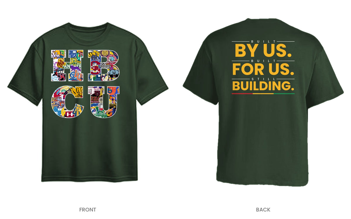 Forest Green tee, front and back, design 5