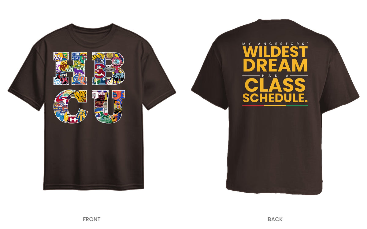 Dark Brown tee, front and back, design 6