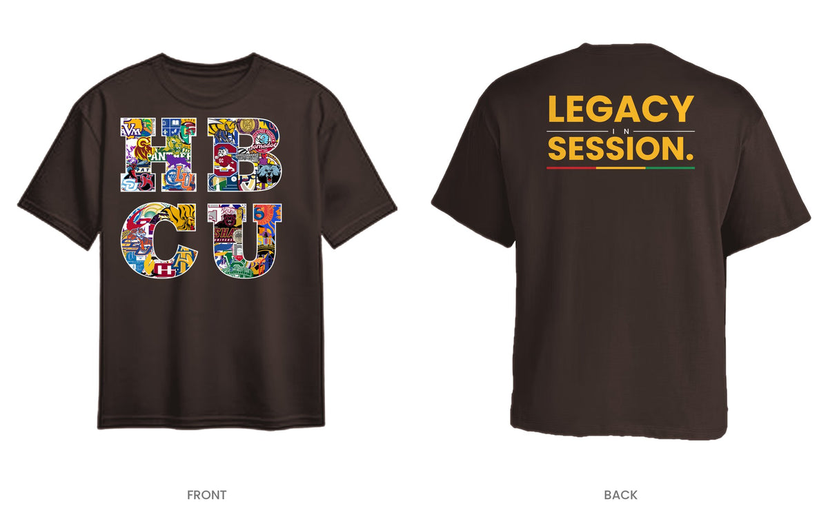 Dark Brown tee, front and back, design 8