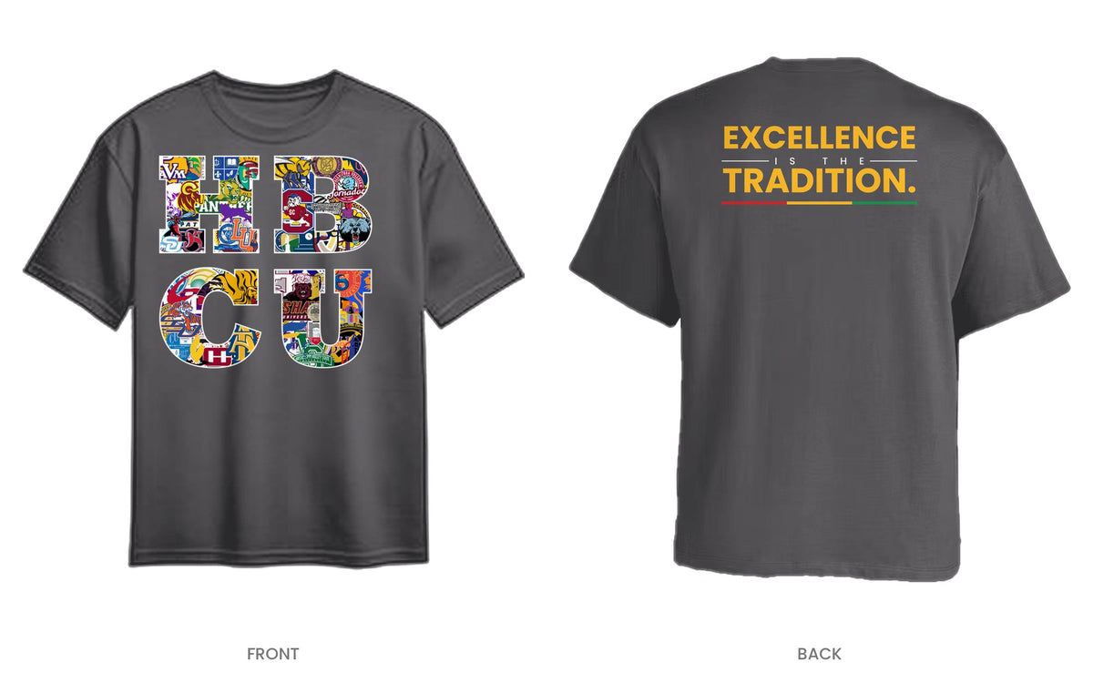 Charcoal tee, front and back, design 9