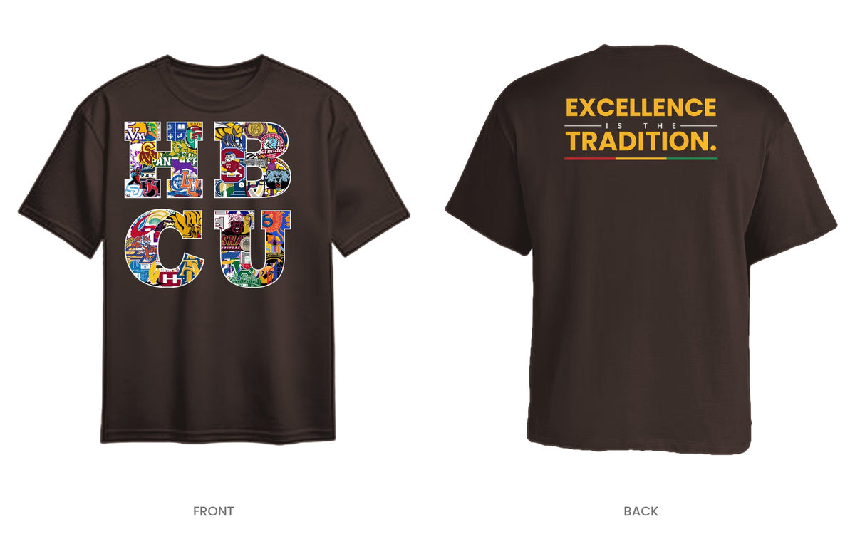 Dark Brown tee, front and back, design 9