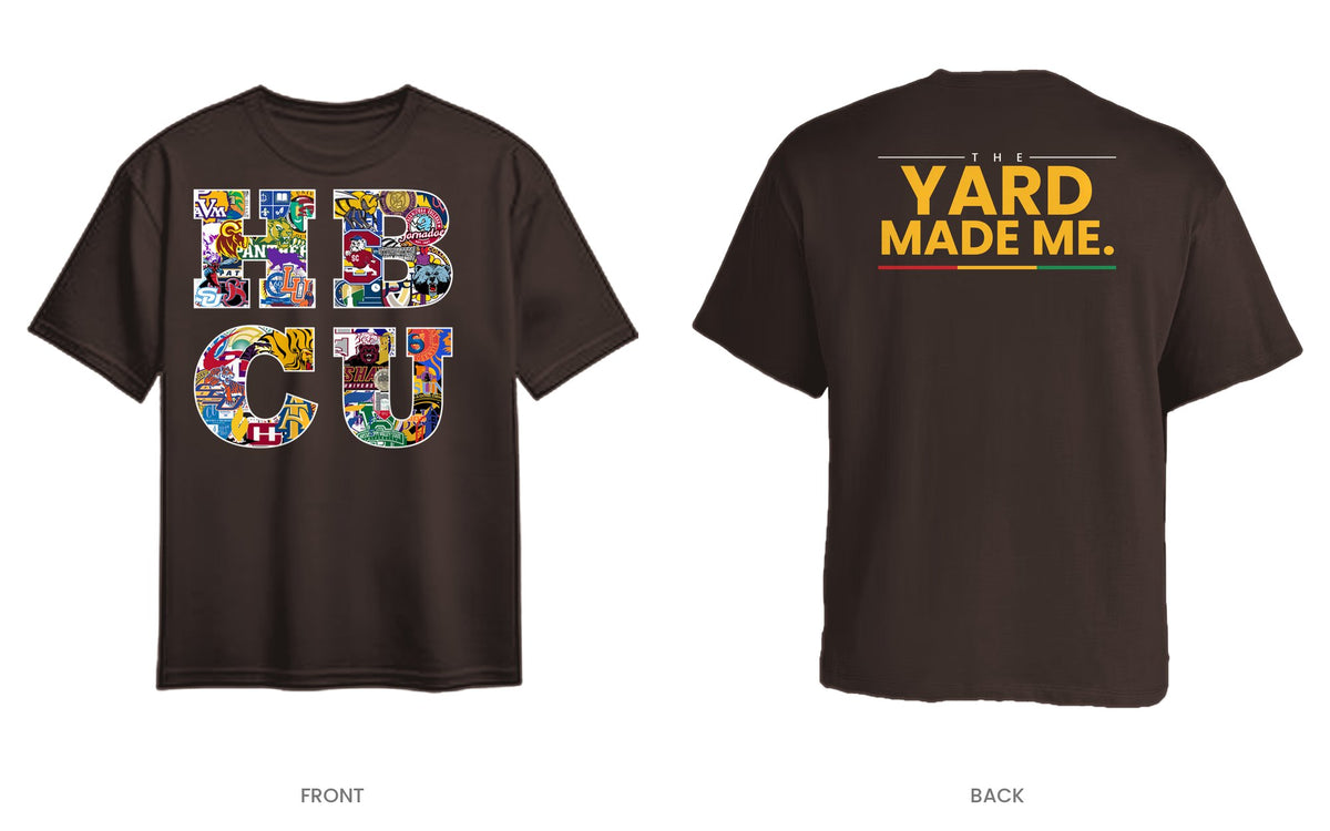 Dark Brown tee, front and back, design 10