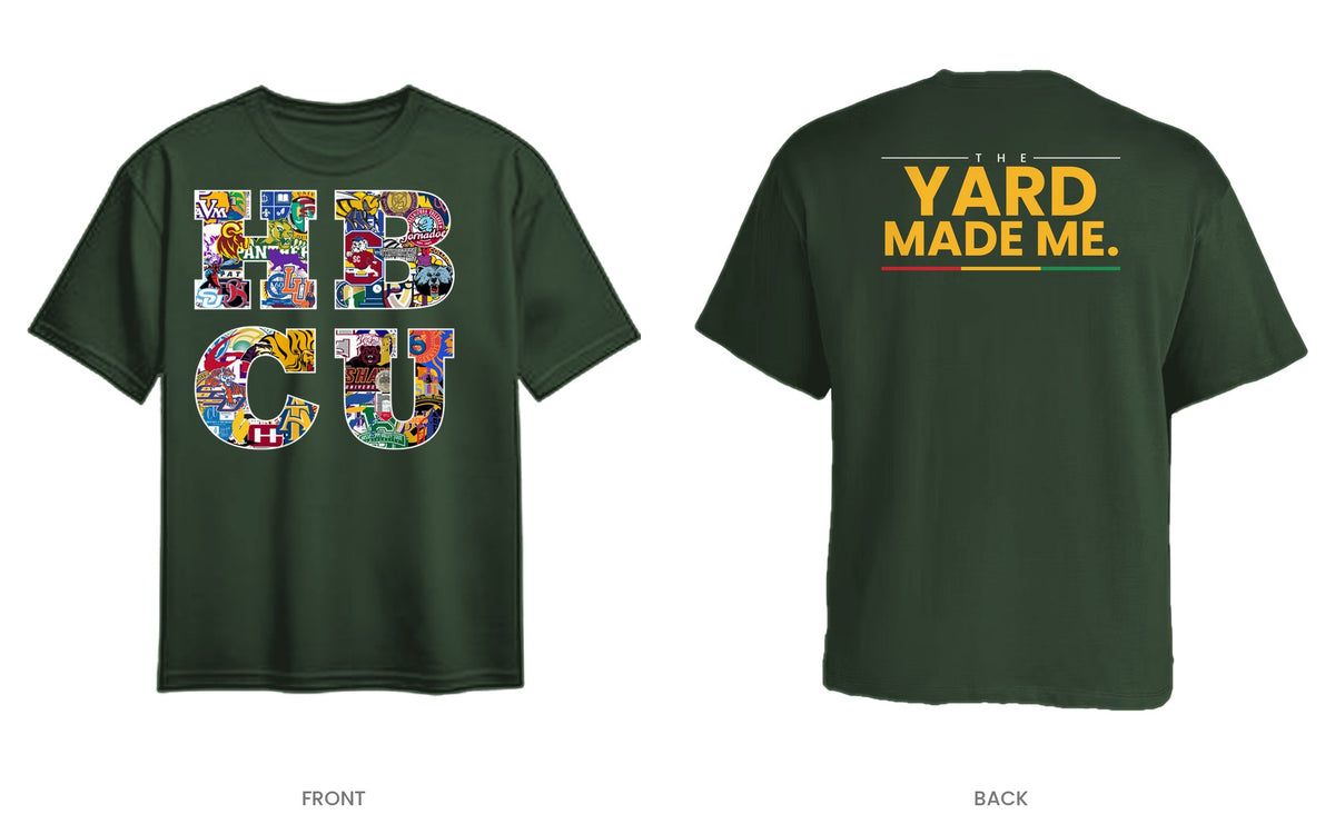 Forest Green tee, front and back, design 10