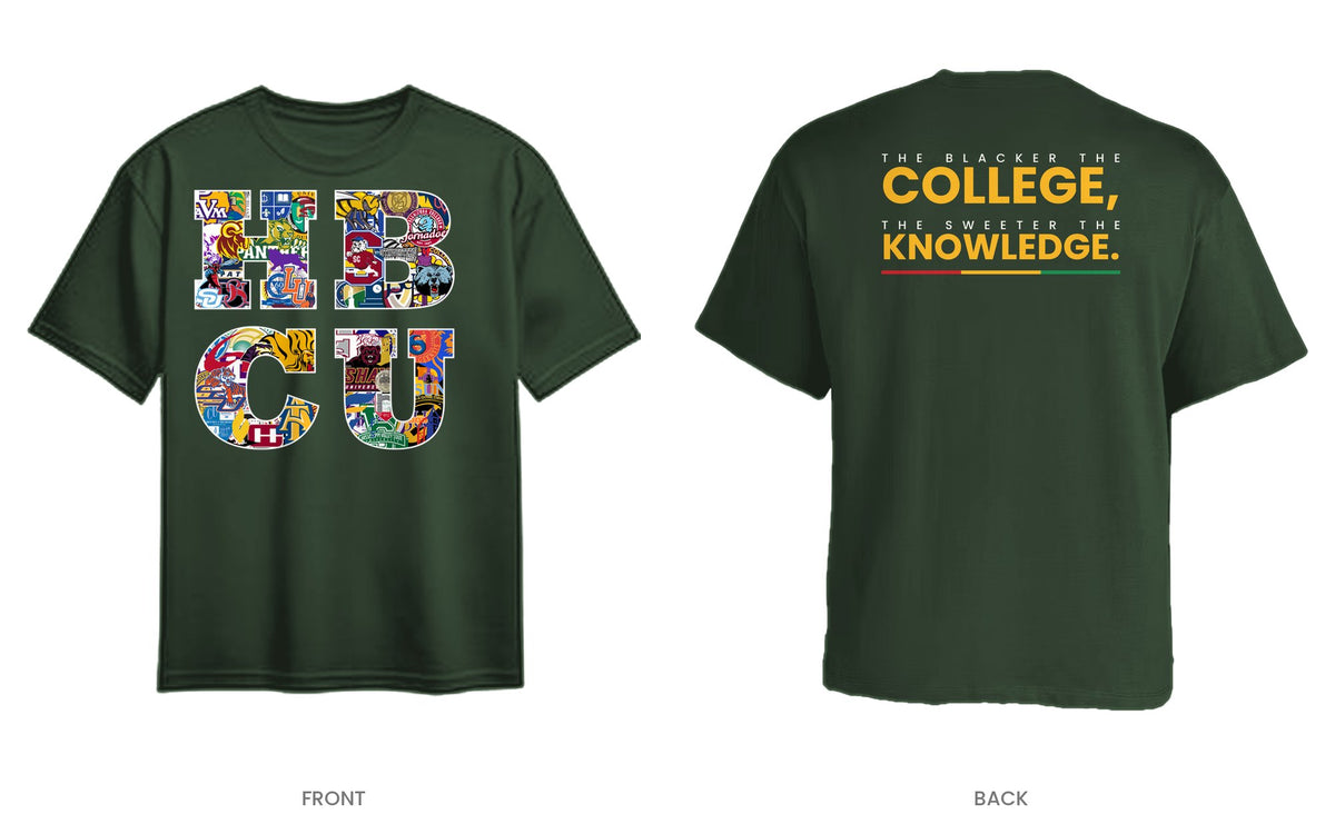 Forest Green tee, front and back, design 13