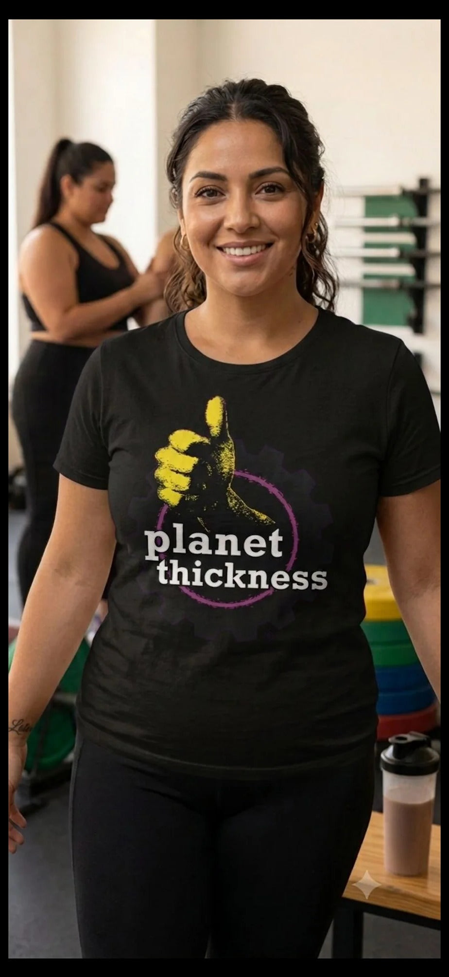 Planet Thickness Tee - Black, front view
