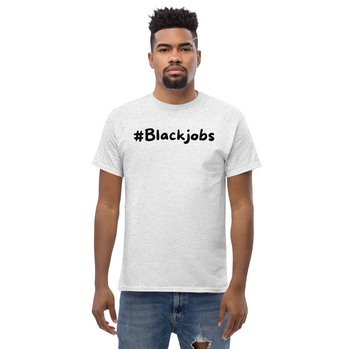 Black jobs T-shirt (Black writing)