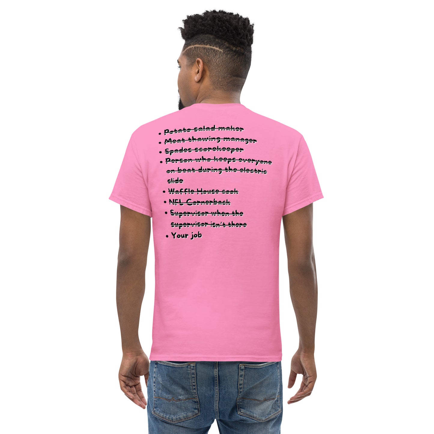 Black jobs T-shirt (Black writing)