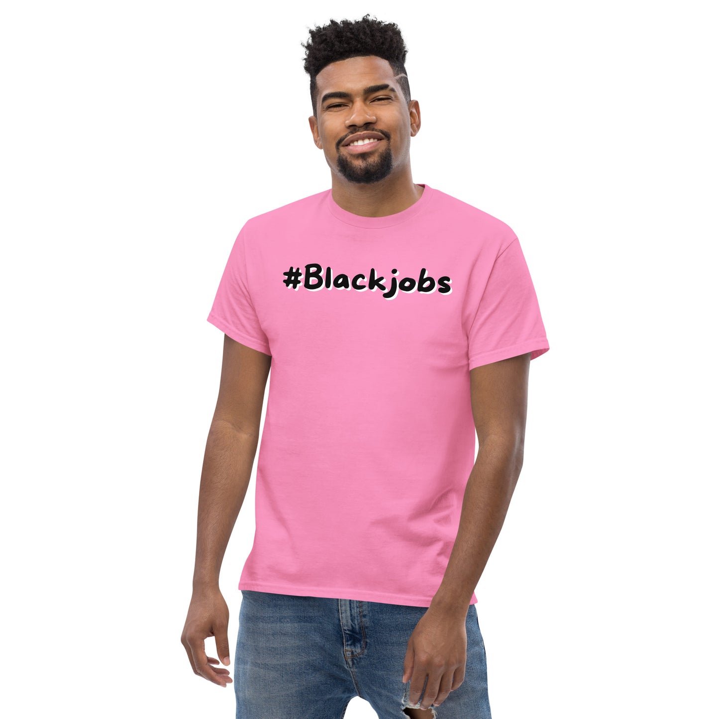 Black jobs T-shirt (Black writing)