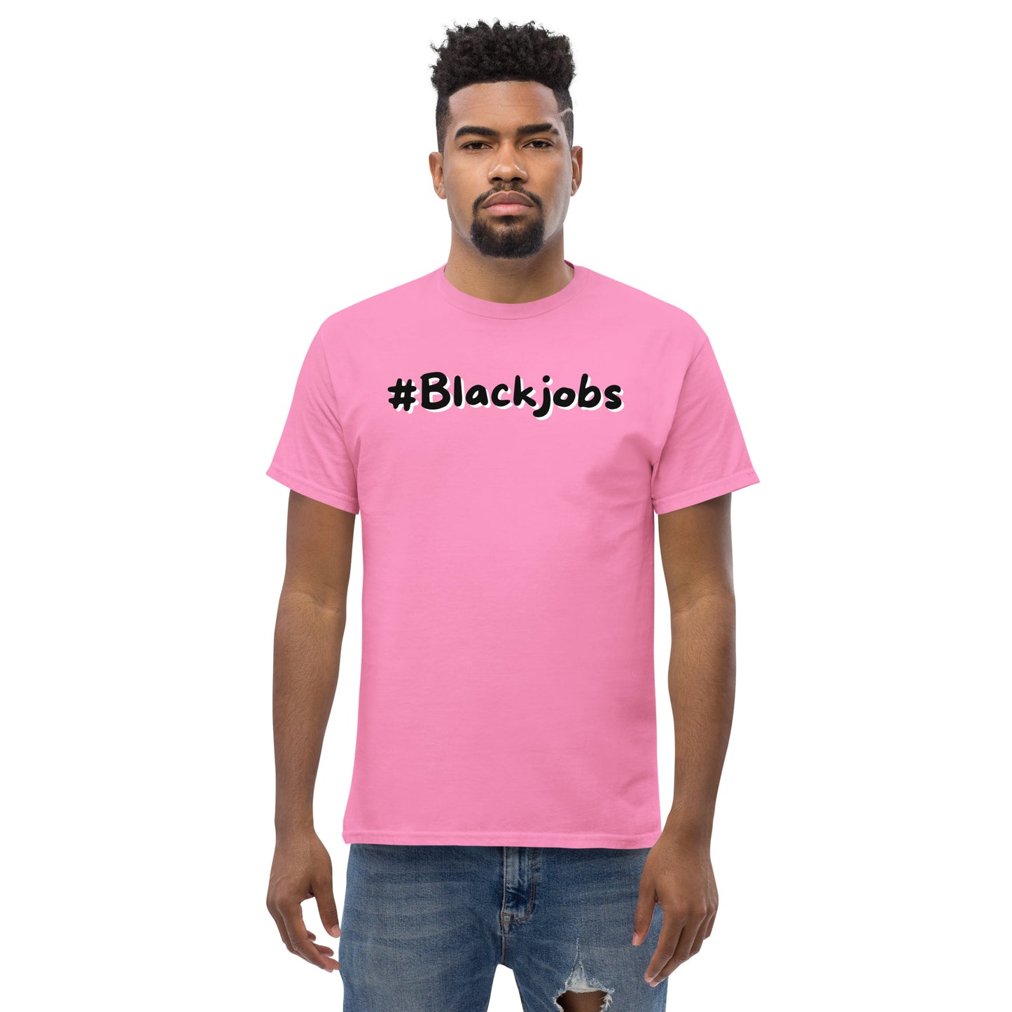 Black jobs T-shirt (Black writing)