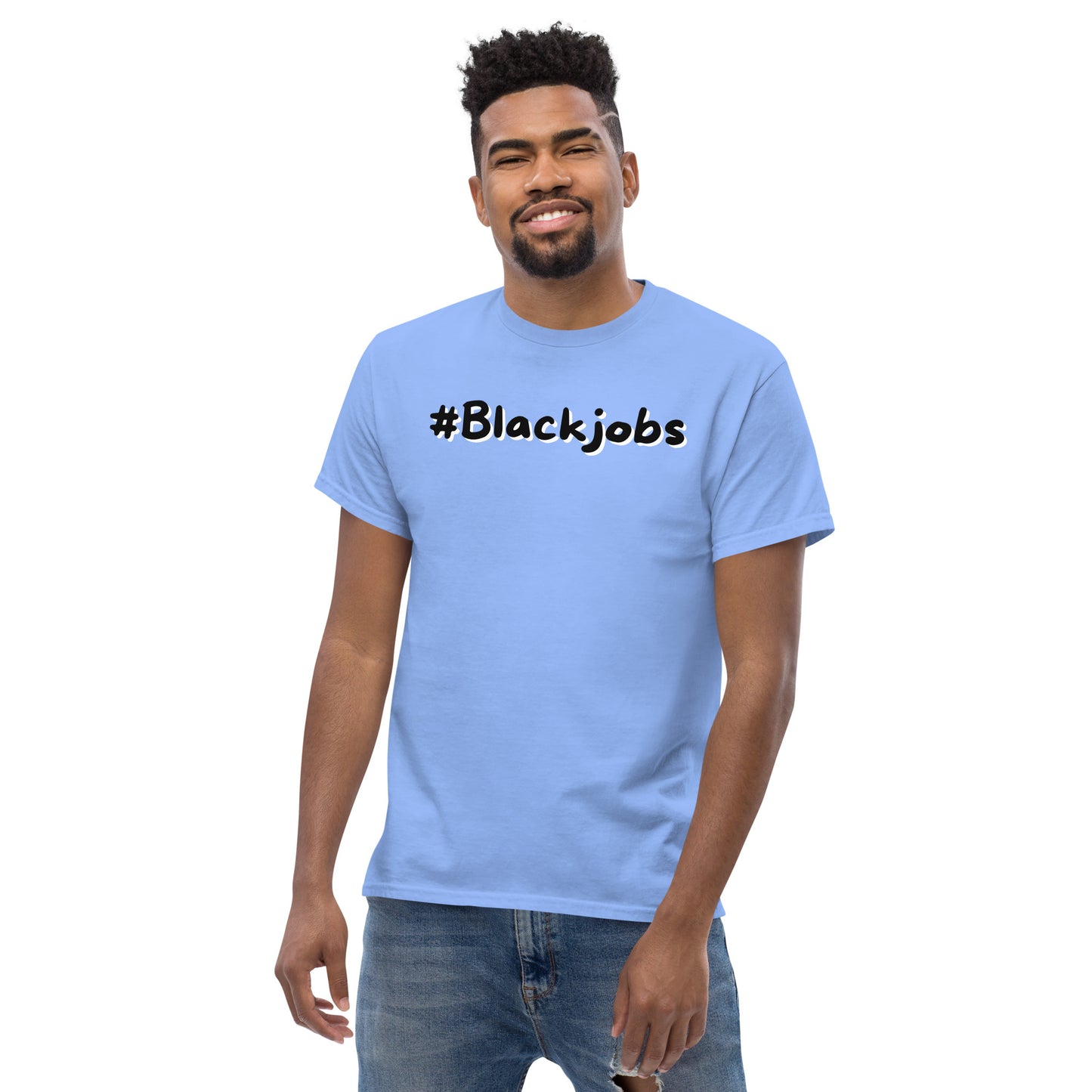 Black jobs T-shirt (Black writing)