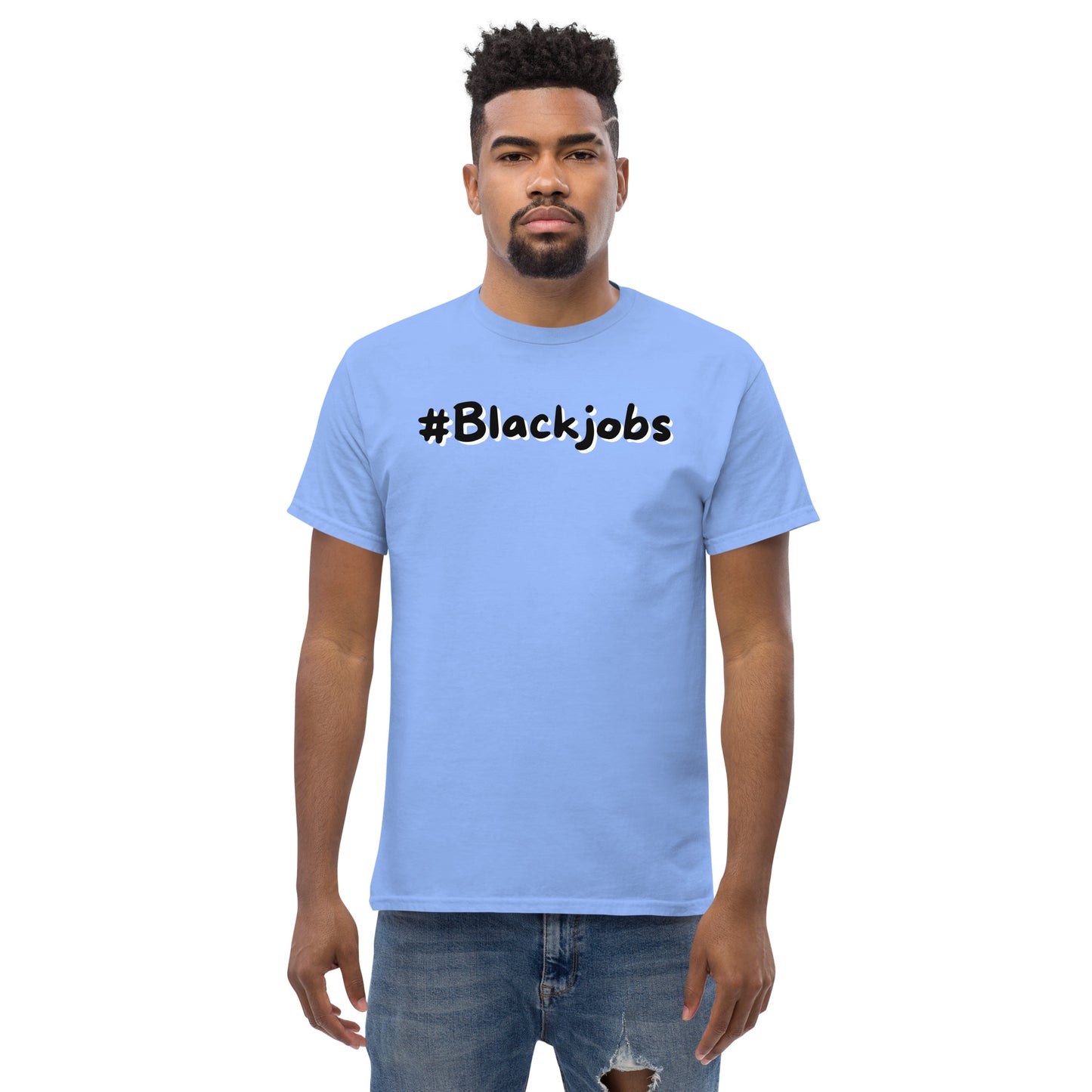 Black jobs T-shirt (Black writing)