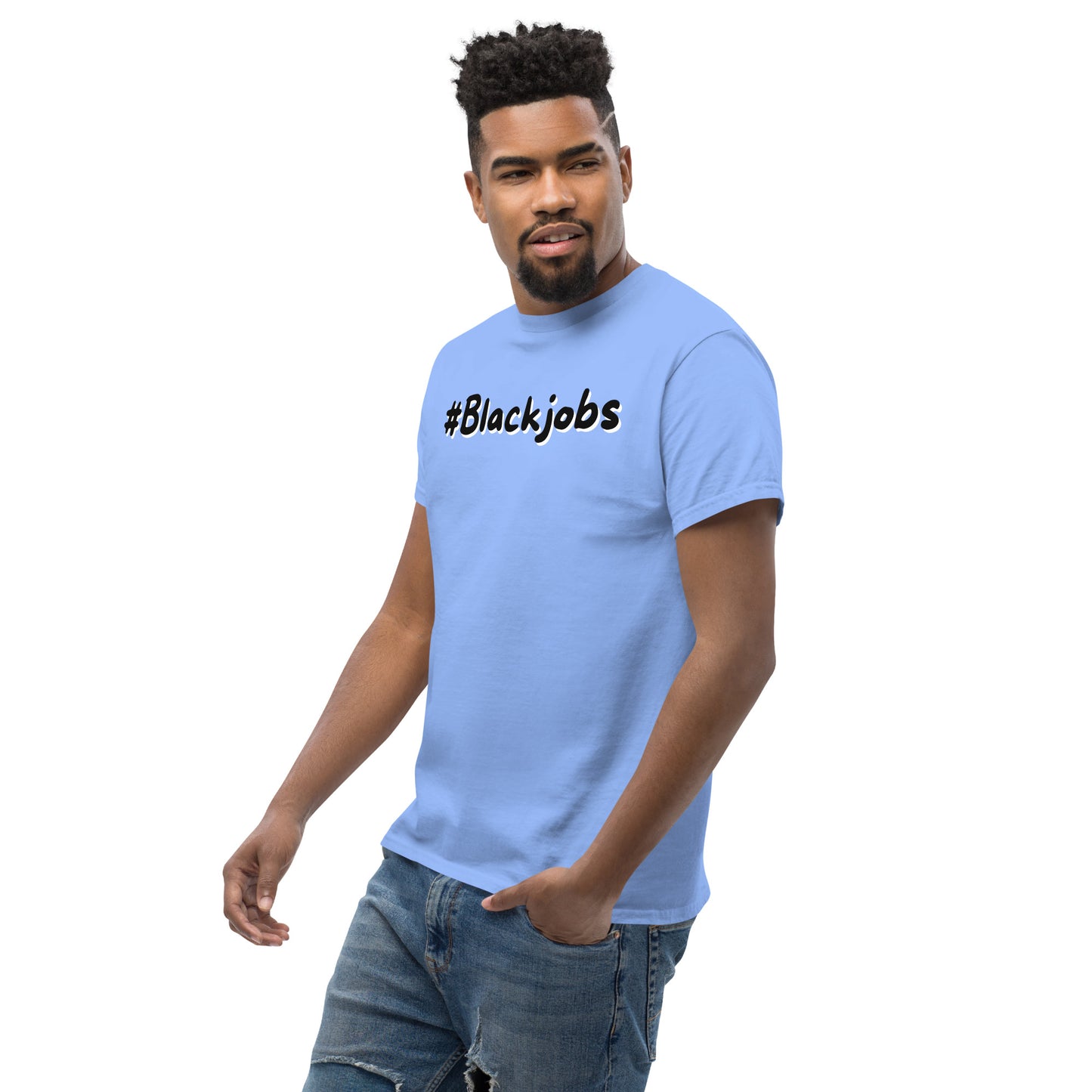 Black jobs T-shirt (Black writing)