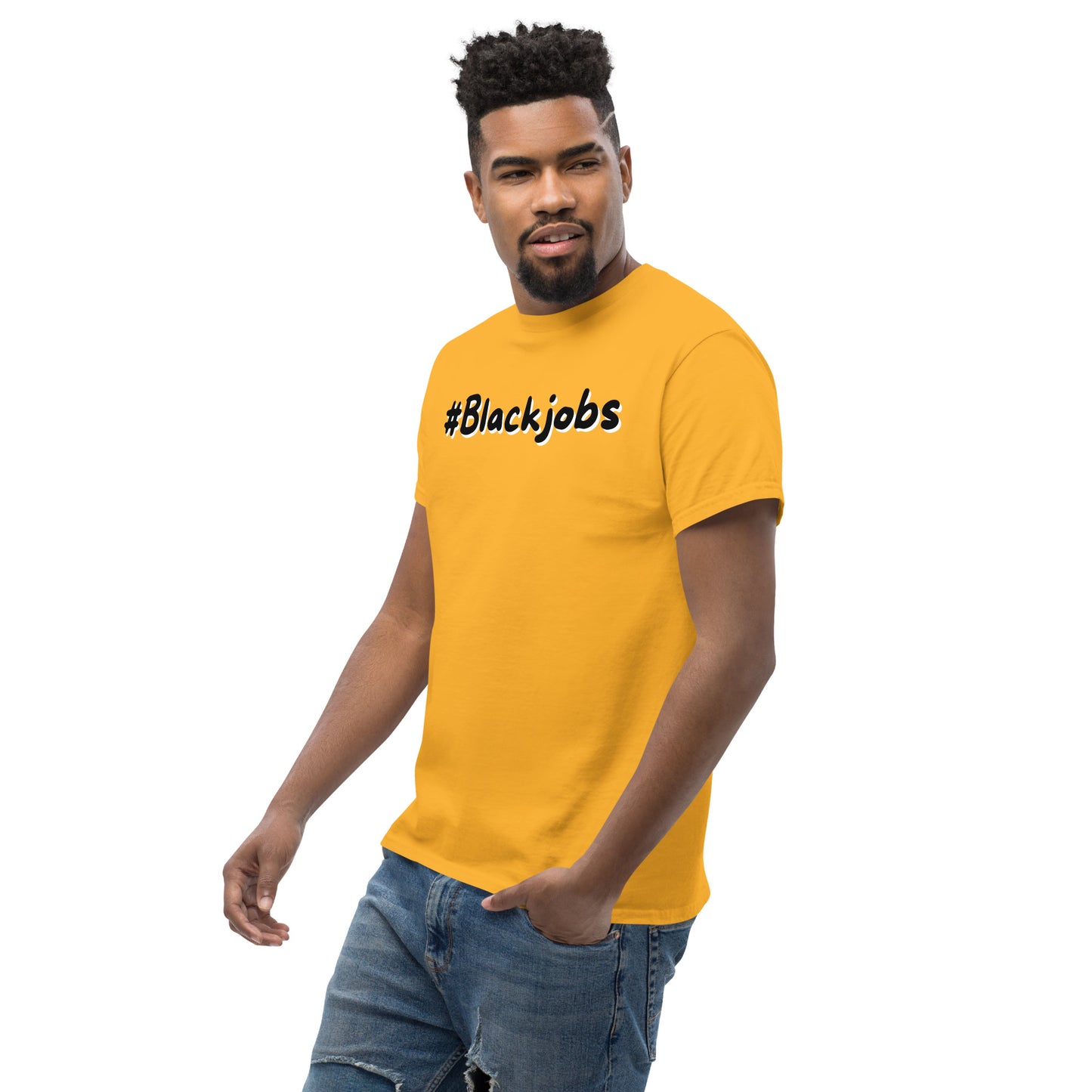Black jobs T-shirt (Black writing)