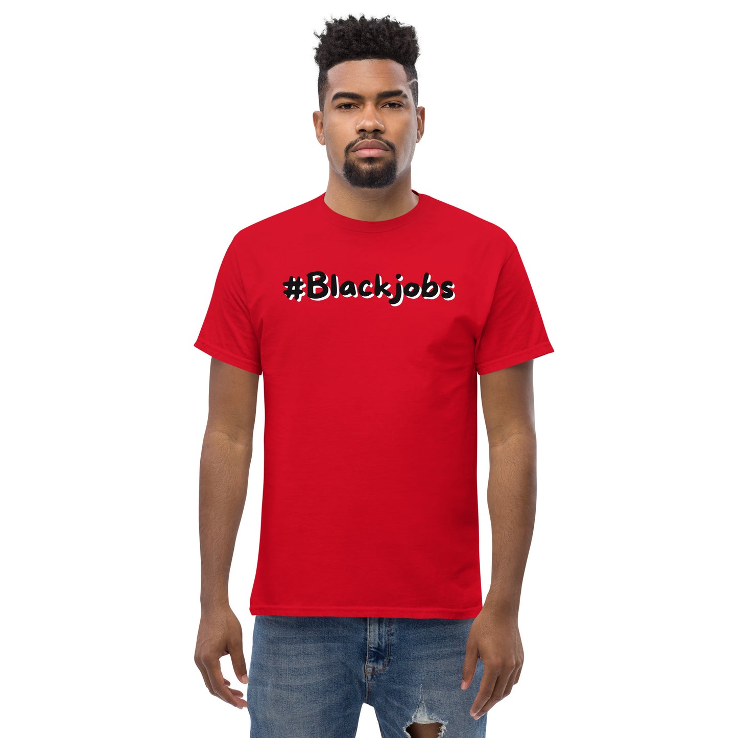 Black jobs T-shirt (Black writing)