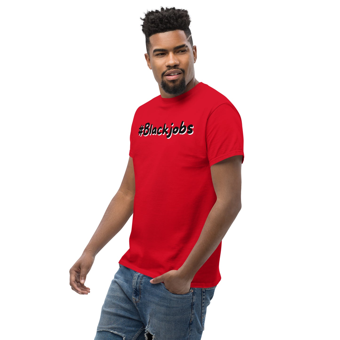 Black jobs T-shirt (Black writing)